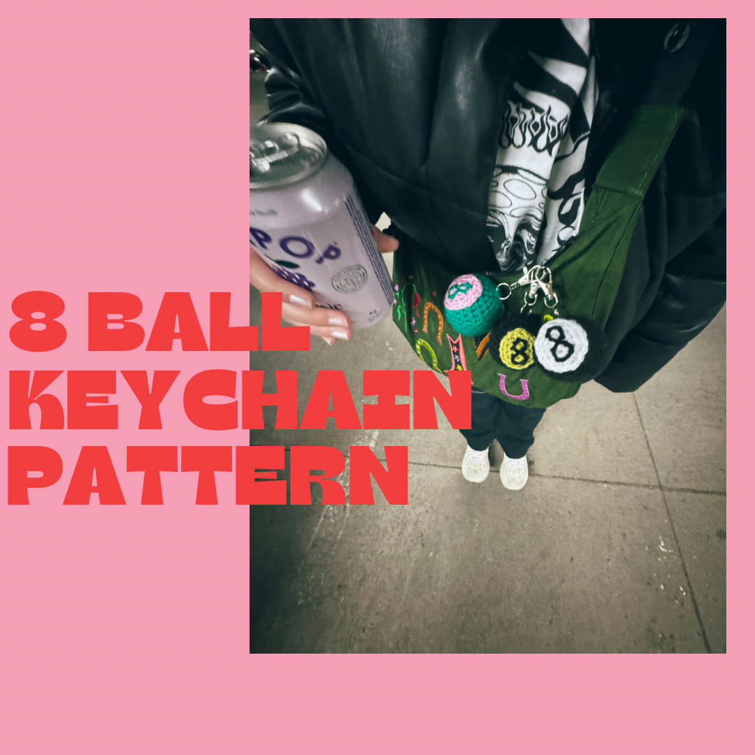 8 Ball Keychain Digital Crochet Pattern